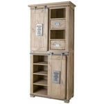 Armoire 80x45 Manguier laqué blanchi RAILWAY 317