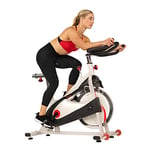 Sunny Health & Fitness Exercise Indoor Studio Cycle Bike with 40lb Flywheel, Belt Drive Premium Indoor Cycle w/Clipless and Caged Pedals - SF-B1509