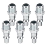 6pcs 1/4" NPT Male Air Plug A Style Plugs for Air Compressors