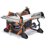 Evolution Power Tools R255TBL Table Saw (Next Gen Rage 5-S) Portable Multi-Material Cutting Blade Included Cuts Wood Metal Plastic, 45˚ Bevel, +/- 60˚ Mitre Angle, 85mm Cut Depth, 1650w Motor, 240v