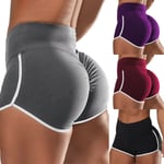 Womens High Waist Shorts Yoga Shorts Fitness Leggings Run Gym Hot Pants Trousers