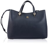 Tommy Hilfiger Sacoche Sac Femme Emblem Bandoulière Amovible, Bleu (Space Blue), Taille Unique