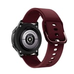 (Active 2 40mm 44mm Wine Red)Alkuperäinen Samsung Galaxy Watchin ranneke Active 2 40mm 44mm silikoni urheiluranneke Korvausranneke 20mm kellon ranneke - kellon rannekkeet