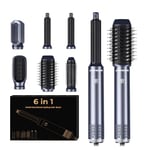 Air Styler 6 In 1 Hair Styler avec Seche Cheveux, Boucleur a Air, Brosse Soufflante, Brushing Brosse Soufflante, Brosse Lissante Cheveux, Magic Styler pour Lisser, Donner Du Volume, Boucler, Sécher