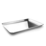 Lacor - 68466 - Plaque de Cuisson Principale, Four à Rôtir, Plaque de Cuisson Professionnelle, Va au Four et au Congélateur, Empilable, Aluminium Naturel, 53x38 cm, Hauteur 2,5 cm