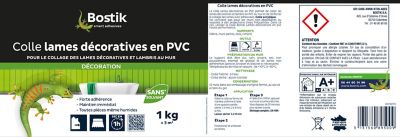 Colle lame décorative et lambris en PVC murale Bostik 1kg