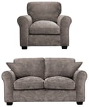 Argos Home Taylor Fabric Chair & 2 Seater Sofa - Mink