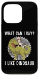 Coque pour iPhone 13 Pro Adorable chien Husky Kawaii What Can I Say I Like Dinosaure