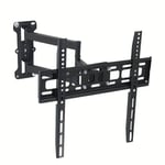 Support mural accroche TV bras articulé inclinable et orientable pour écrans plats 26" à 55" pouces VESA 400X300mm Noir-Visiodirect