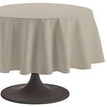 Coucke Nappe Ronde Uni Crème Coton 235 cm