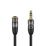 J&D 3.5mm AUX Audio Extension Cable, Copper Shell 3.5mm 1/8 inch Stereo Jack Male to Female Auxiliary Stereo Audio Cable 3.5mm TRS Male to TRS 3.5mm Female Stereo Audio Adapter Cable, 1.8 Meter