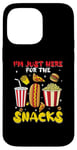 Coque pour iPhone 14 Pro Max Jeu de football amusant Sports I'm Just Here For The Snacks