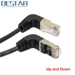 300cm Up and Down Câble réseau RJ45 Lan, coudé vers le bas et coudé vers le haut, cordon de raccordement FTP STP UTP Cat 5e 90 degrés, 40cm 0.4m 1m 2m 3m 5m