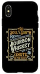 Coque pour iPhone X/XS Heart of the South Bourbon Whisky Design vintage