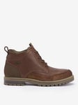 Barbour Quartz Leather Derby Lace Up Boots - Brown, Brown, Size 9, Men