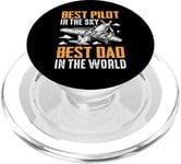 MEILLEUR pilote dans le ciel Meilleur papa du monde PopSockets PopGrip pour MagSafe