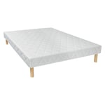 Vente-unique.com Sommier déco tapissier 120 x 190 cm 14 lattes multiplis - Blanc - PANACEA de YSMÉE