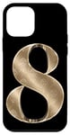 Coque pour iPhone 12 mini 8 (huit) Numéro préféré d'anniversaire Motif fleur de lys