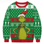 Grinch jul par rund hals tröja dam huvtröjor B 3XL