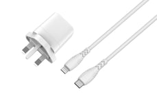 OB 20W USB-C Mains Charger and Apple Lightning cable - White