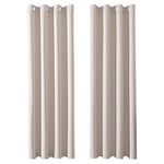 MRTREES Rideau Occultant Thermiques 140x260 cm Rideau Beige Anti Chaleur pour Salon Chambre Enfant Rideau Séparation de Pièce Anti Bruit pour Cuisine Rideau Dressing Lot de 2 à Oeillets