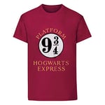 Harry Potter Childrens/Kids Hogwarts Express T-Shirt (9-11 Years) (Maroon)