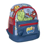 Sac à dos Avengers Trekking Style - Multicolore - 23x27x15cm - Fabriqué en Polyester - Sac à dos pour enfant avec plusieurs poches - Ceinture et poignées réglables - Produit Original