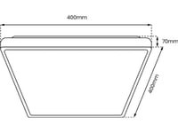 Taklampa Eko-Light Milagro Quadro Ml7928 Plafond Taklampa 1X38w Led 3000-6000K Vit