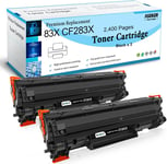 Compatible 83X Cf283X (83A Cf283A) Toner Cartouche 2200 Pages Pour Hp Laserjet Pro M201 M201Dw M201N Mfp M127 M127Fn M127Fw M125A M125Nw M225 M225Dn M225Dn M225Dw M225Dw Imprimante[DYJ072187]