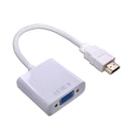 White Adaptateur Hdmi Vers Vga 1080p, Convertisseur Mâle Vers Femelle, Pour Ps4, Avec Câble Audio Vidéo, Jack, Pour Pc Et Tv ""Nipseyteko