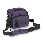 PEDEA Sacoche pour Appareil Photo *Fashion* Violet 19 x 17 x 15 cm (LxHxP) - pour réflex - Sacoche pour Appareil Photo Grande Taille - Sac à bandoulière pour caméra - pour Appareil système