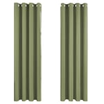 MRTREES Rideau Occultant Thermiques 140x240 cm Vert Sauge Rideau Thermique Isolant Anti Froid Chaleur pour Salon Chambre Rideau Séparation de Pièce pour Cuisine Rideau Dressing Lot de 2 à Oeillets