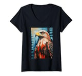 Womens Red Tail Hawks Native American Pacific Northwest V-Neck T-Shirt