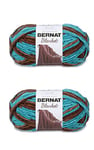 Bernat Lot de 2 paquets de 300 g de laine en polyester pour couverture et tricot - 6 super volumineux - 200 m - Pour tricot/crochet