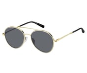 Max Mara MM WIRE II Silver Gold Grey 54 18 140 Women’s Round Sunglasses New