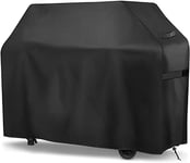 GARPROVM BBQ Cover, Barbecue Cover Waterproof 420D Heavy Duty BBQ Grill Cover Oxford Fabric Waterproof, Windproof, Rip-Proof with Storage Bag for Weber, Brinkmann, Char Broil etc(152x71x111cm)