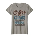 MALENA Personalized Cute Coffee Girls MALENA Name T-Shirt