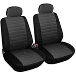 WOLTU Car Van Seat Covers Front Pair Grey and black Universal for Cars Vans 7231-2