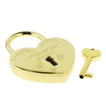 Personalised Together Forever Gold Love Lock Padlock, Names & Date XPE005