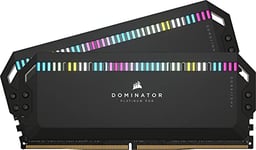 CORSAIR DOMINATOR PLATINUM RGB DDR5 RAM 64Go (2x32Go) 5600MHz CL40 Intel XMP Compatible iCUE Mémoire d'Ordinateur - Noir (CMT64GX5M2B5600C40)