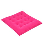 jieGorge New Plain Seat Pad Dining Room Garden Kitchen Chair Velvet Cushions Tie On, Pillow Case for Easter Day (Hot Pink)