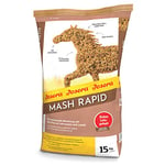 JOSERA Mash Rapide 15 kg | Aliment Premium pour cheval | Mash aux graines de lin et minéraux | Sans céréales | Pour un poil brillant et des sabots sains | Sac de 15 kg