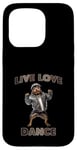 Coque pour iPhone 15 Pro Live Love Dance Cool Dog Hip Hop Vibes