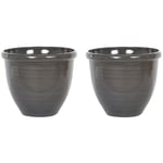 Lot De 2 Cache-Pot Marron D 40 Cm Tesalia