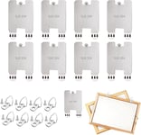 Set de 16 Accroche Tableau Sans Percer8 Accroches Adhésives et 8 Attaches Cadre avec Languette Fixation Murale Pratique et Sans Détérioration(Q1226)