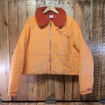 Nike Air Jacket Therma-FIT Sportswear Corduroy Coat Womens XL Orange BNWT 