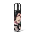 DJNGN Black Butler Stainless Steel Water Bottle with Double Wall Vacuum Insulated Proof Sport Design,Car Portable Travel Tea Coffee Thermoses Cup (Leakproof 17 Oz)