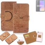 360° wallet case cork cover for Samsung Galaxy A05 case bag