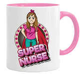 Acen Merchandise Mug Super Nurse (femelle) | Tasse de super-héros et coffret cadeau – Super Mam/Papa/Auntie/Oncle/Brother/Sister/Gran & Grandpère/Farmer/Docteur