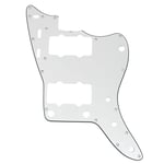 Musiclily Pro 3Ply White Vintage Guitar Pickguard For Fender US Jazzmaster 65 60